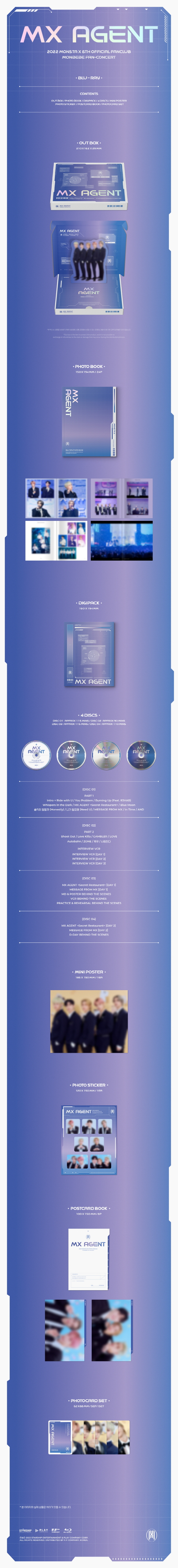MONSTA X - 2022 MONSTA X 6TH OFFICIAL FANCLUB MONBEBE FAN-CONCERT [MX AGENT] Blu-ray