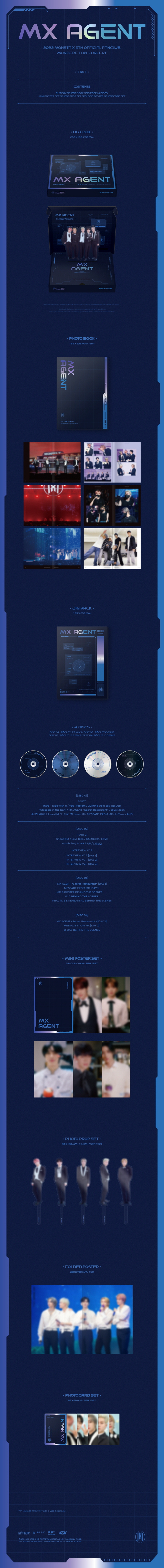 MONSTA X - 2022 MONSTA X 6TH OFFICIAL FANCLUB MONBEBE FAN-CONCERT 'MX AGENT' DVD