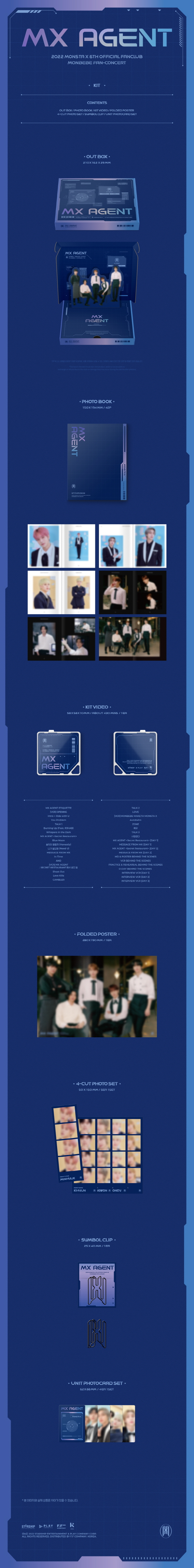 MONSTA X - 2022 MONSTA X 6TH OFFICIAL FANCLUB MONBEBE FAN-CONCERT 'MX AGENT' KIT