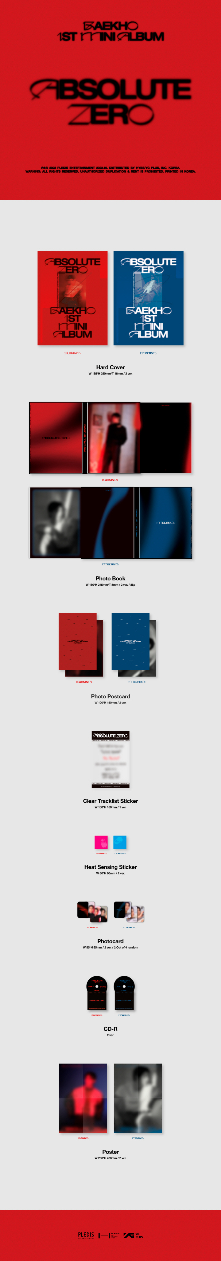 BAEKHO - 1st Mini Album [Absolute Zero] (Random Ver.)