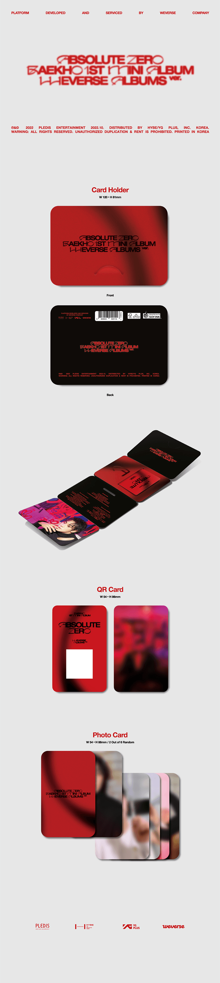 Baekho - 1st Mini Album <Absolute Zero> Weverse Albums ver.