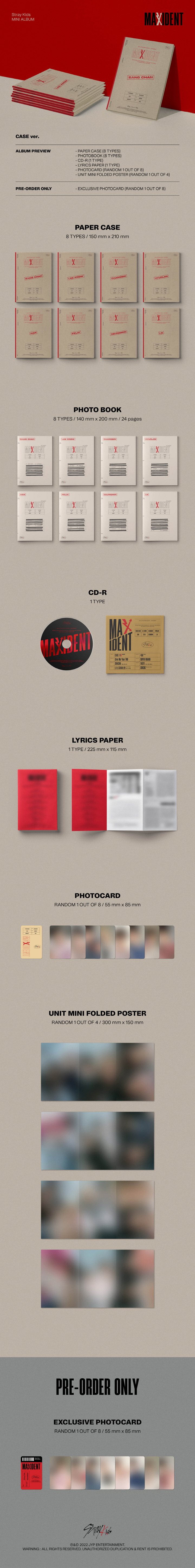 Stray Kids - 7th mini album [MAXIDENT] (CASE ver.) (Random ver.)