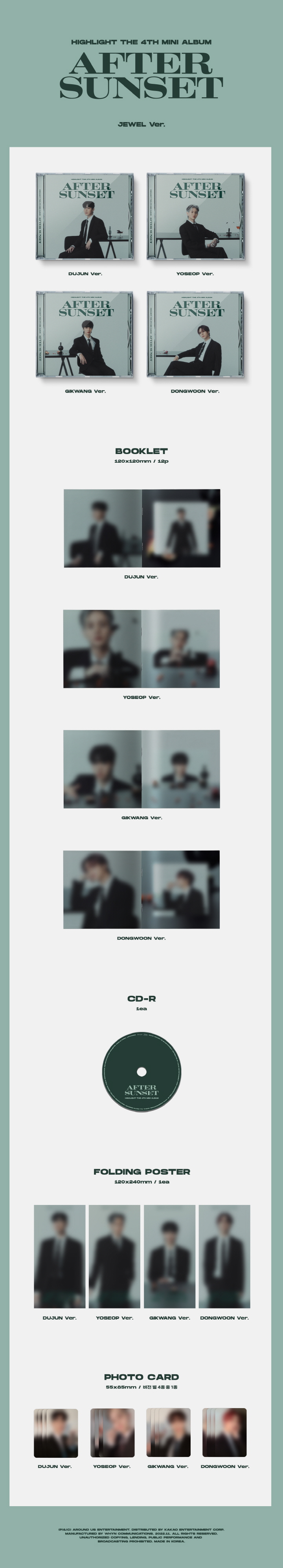 HIGHLIGHT - [AFTER SUNSET] (JEWEL VER.) (Random Ver.)