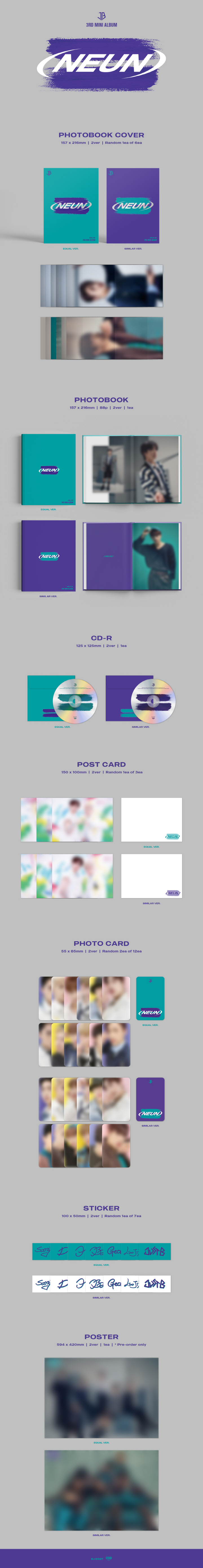 JUST B - [= (NEUN)] (Equal ver. / Similar ver.) (Random Ver.)