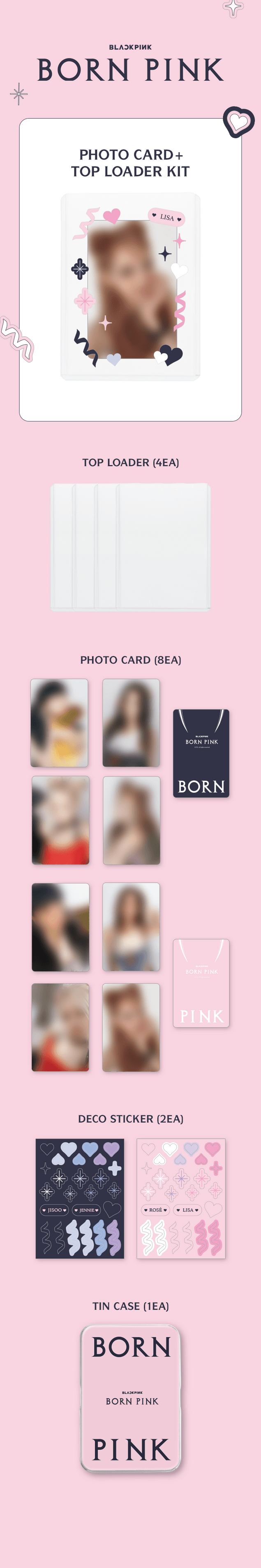 [BORNPINK] BLACKPINK PHOTO CARD + TOP LOADER KIT