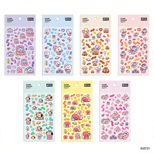 BT21 CLEAR STICKER [PARTY]