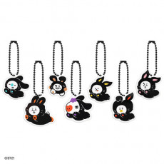 BT21 - ACRYLIC SIMPLE KEYRING [BLACK RABBIT]