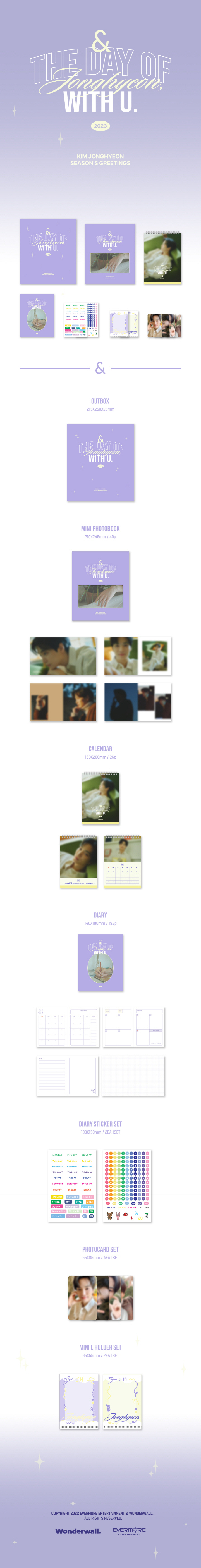 KIMJONGHYEON - 2023 SEASON’S GREETINGS [& THE DAY OF JONGHYEON, WITH U]