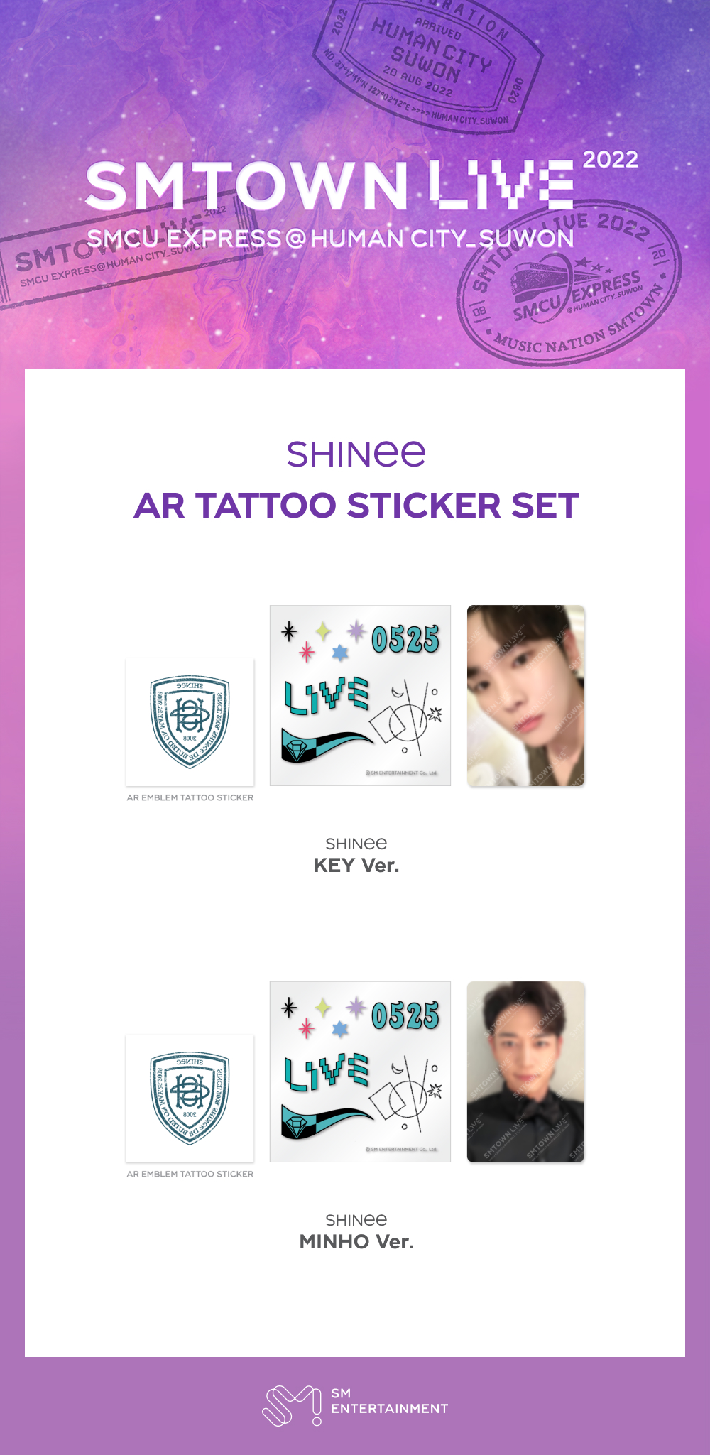 SHINEE - AR TATTOO STICKER SET (RANDOM VER.)