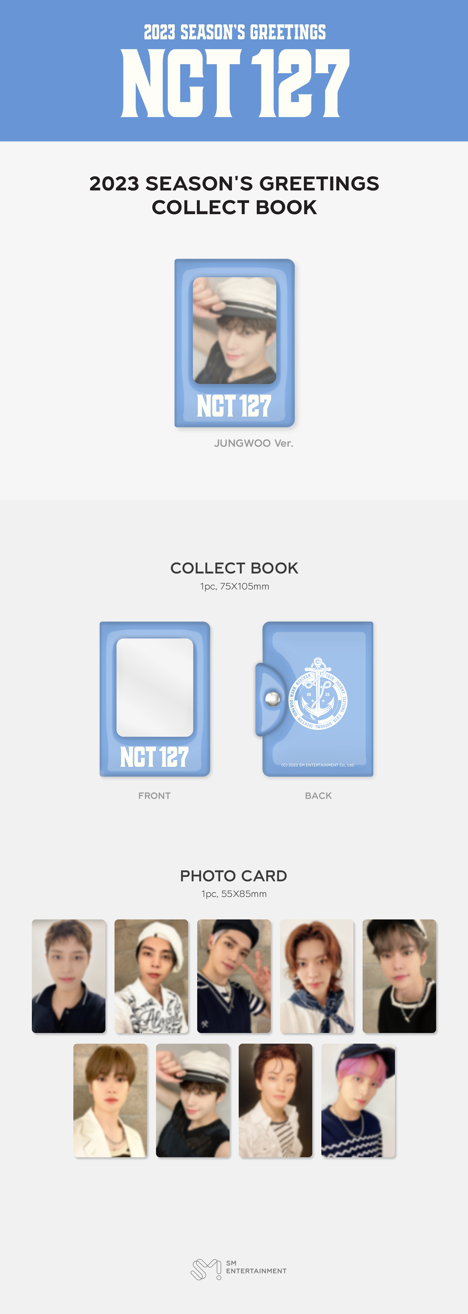 NCT 127 - 2023 SEASON'S GREETINGS PHOTO CARD COLLECT BOOK (Mark ver.)