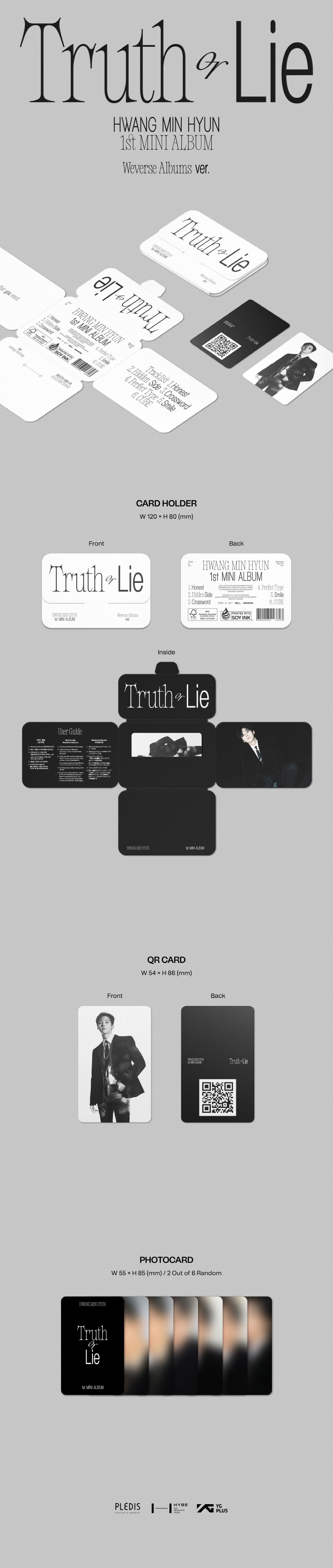 HWANG MIN HYUN - [Truth or Lie'] - 1st MINI ALBUM (Weverse Albums ver.)