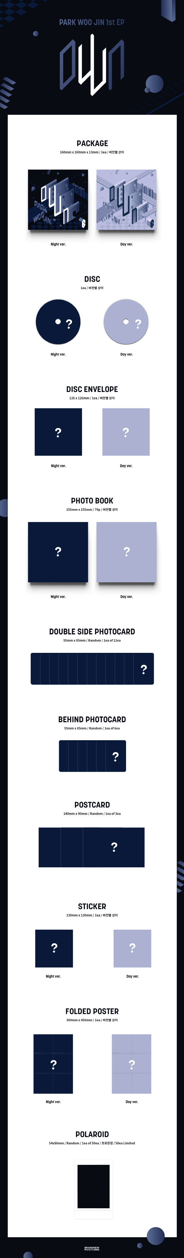 PARK WOO JIN (AB6IX) - 1st EP [oWn] (Random Ver.)