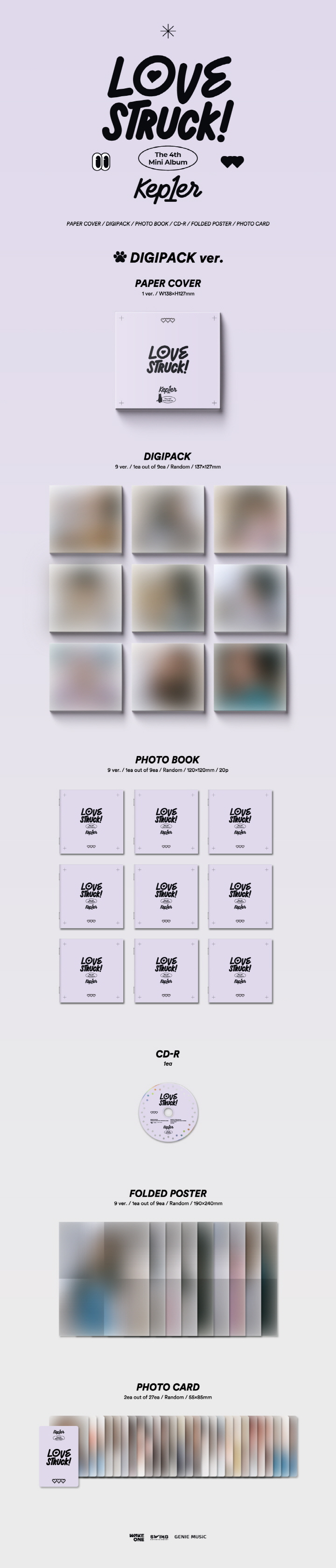 Kep1er - 4th Mini [LOVESTRUCK!] (DIGIPACK - Random ver.)