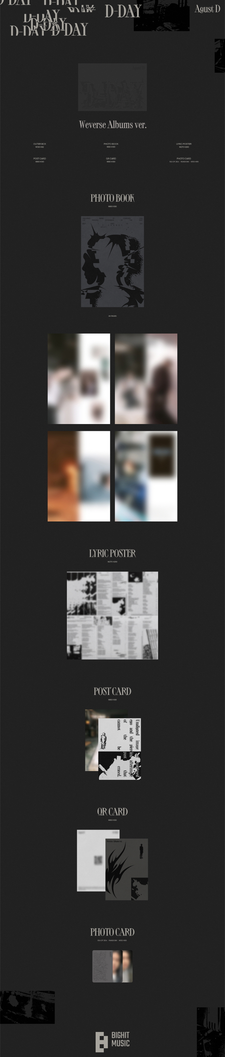 Agust D (BTS SUGA) - 1st Studio Album [D-DAY] (Weverse Albums ver.)