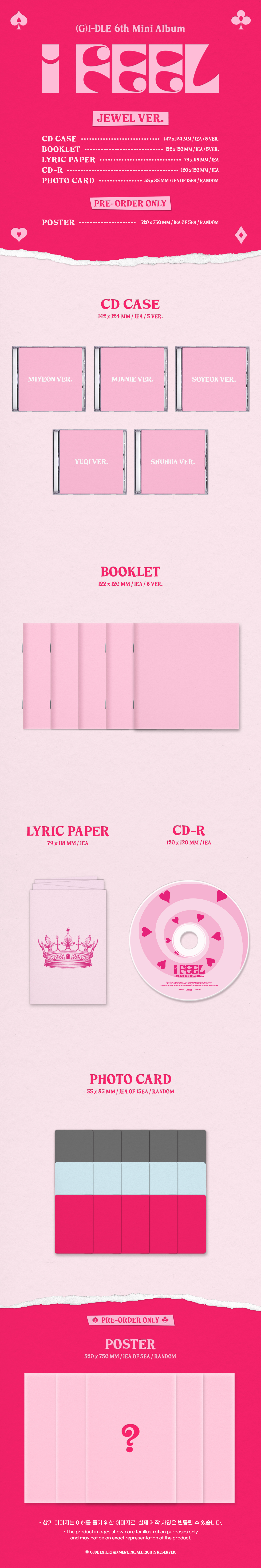 (G)I-DLE - 6th Mini Album [I feel] Jewel ver. 