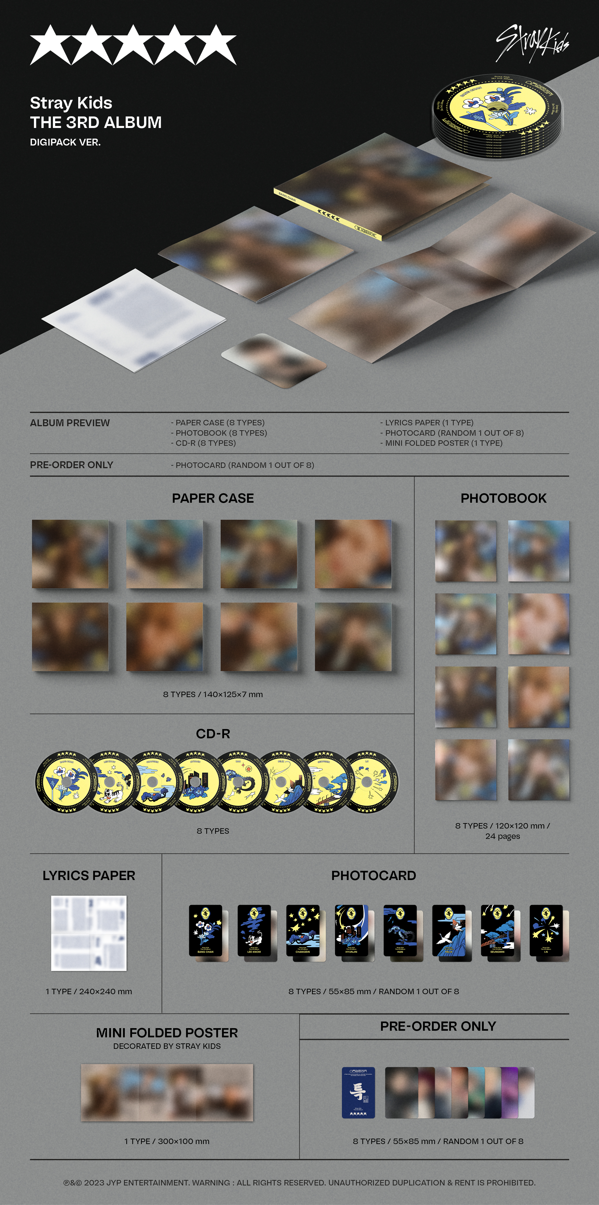 Stray Kids - 3rd Album [★★★★★ (5-STAR)] (DIGIPACK ver.) (Random ver.)