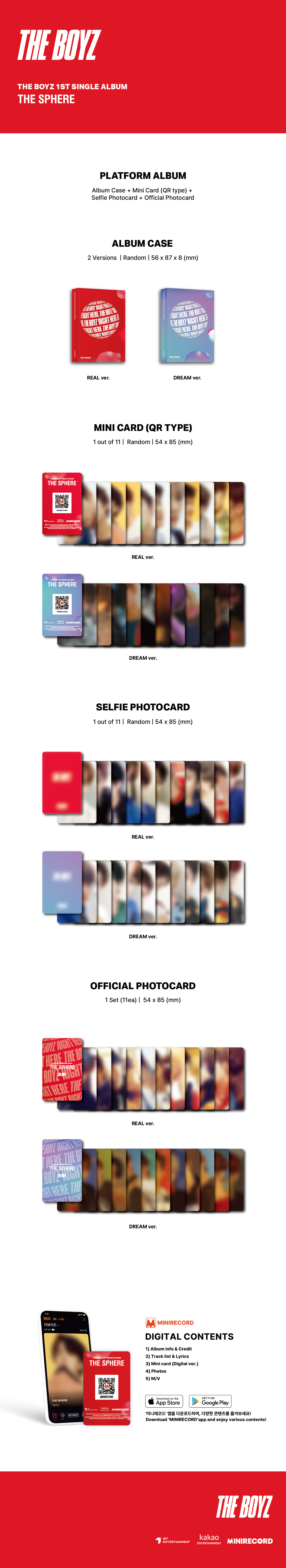 THE BOYZ 1st Single Album - [THE SPHERE] (Platform Random Ver.)