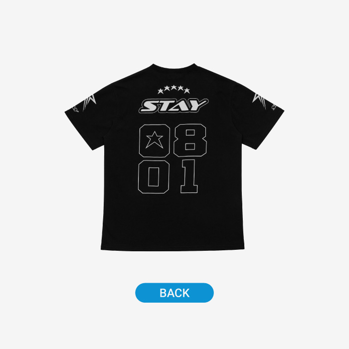 Stray Kids T-SHIRT WHITE - [PILOT : FOR ★★★★★] (Black)