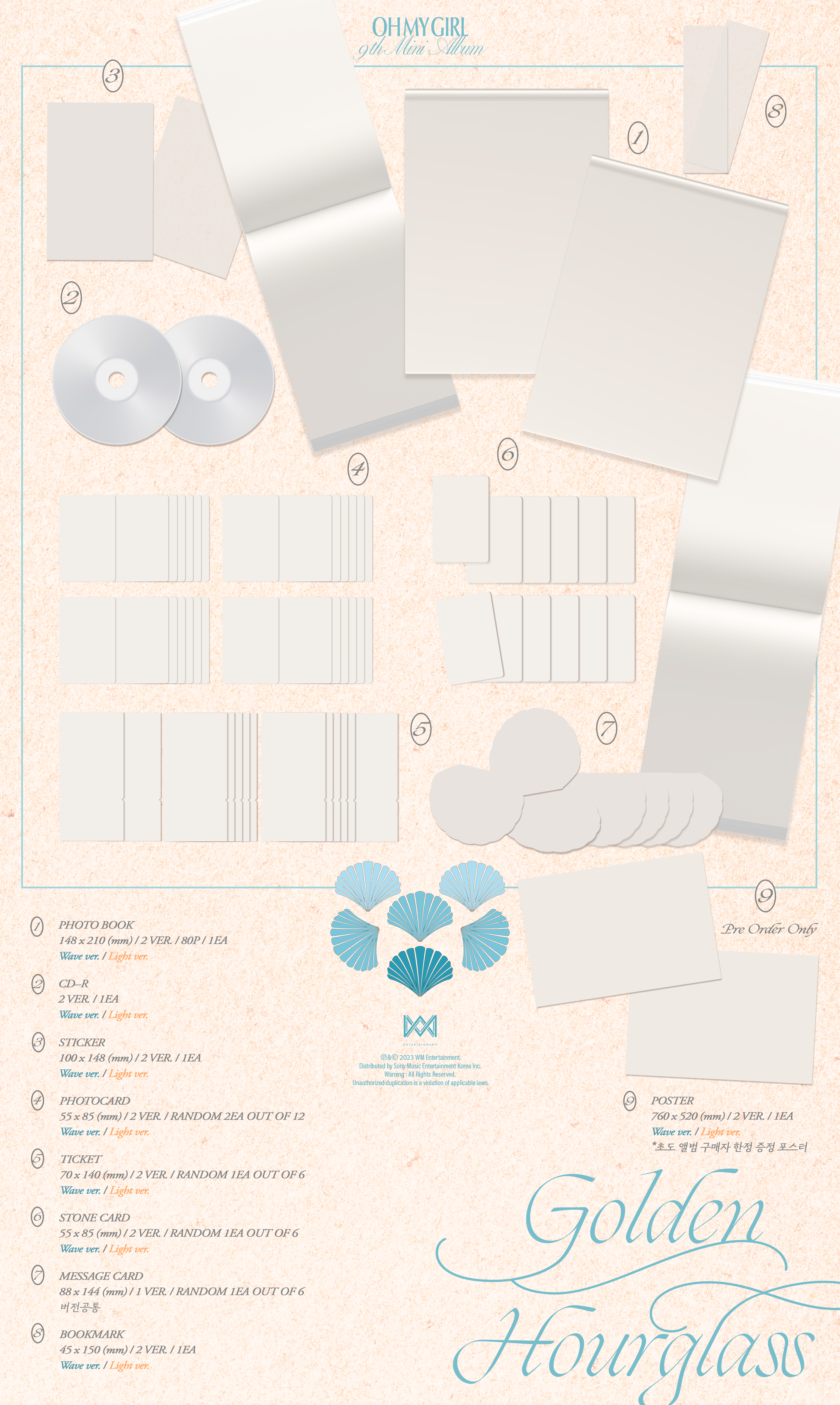 OH MY GIRL - 9th Mini Album [Golden Hourglass] (Random Ver.)