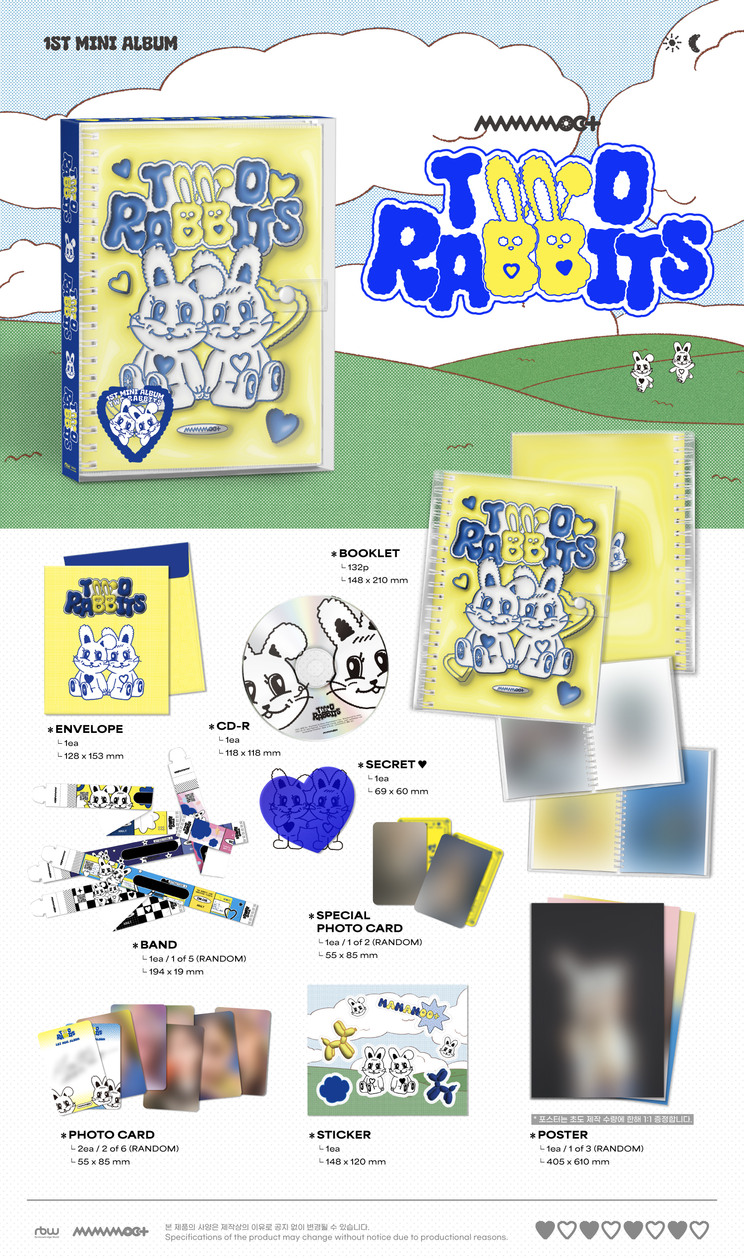 MAMAMOO+ - 1st Mini Album [TWO RABBITS]