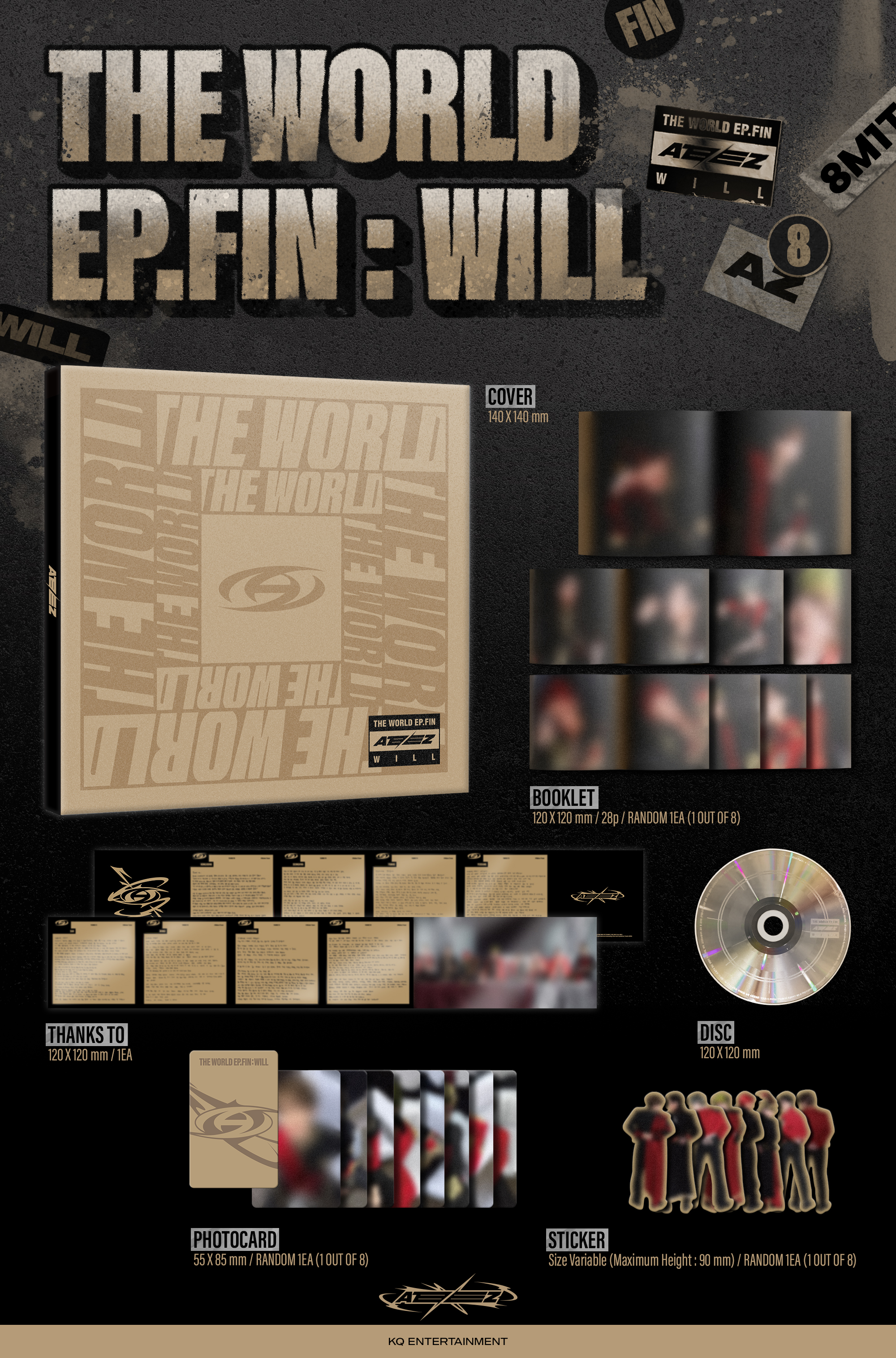 ATEEZ - 2nd Full Album [THE WORLD EP.FIN : WILL] (Random Ver.)