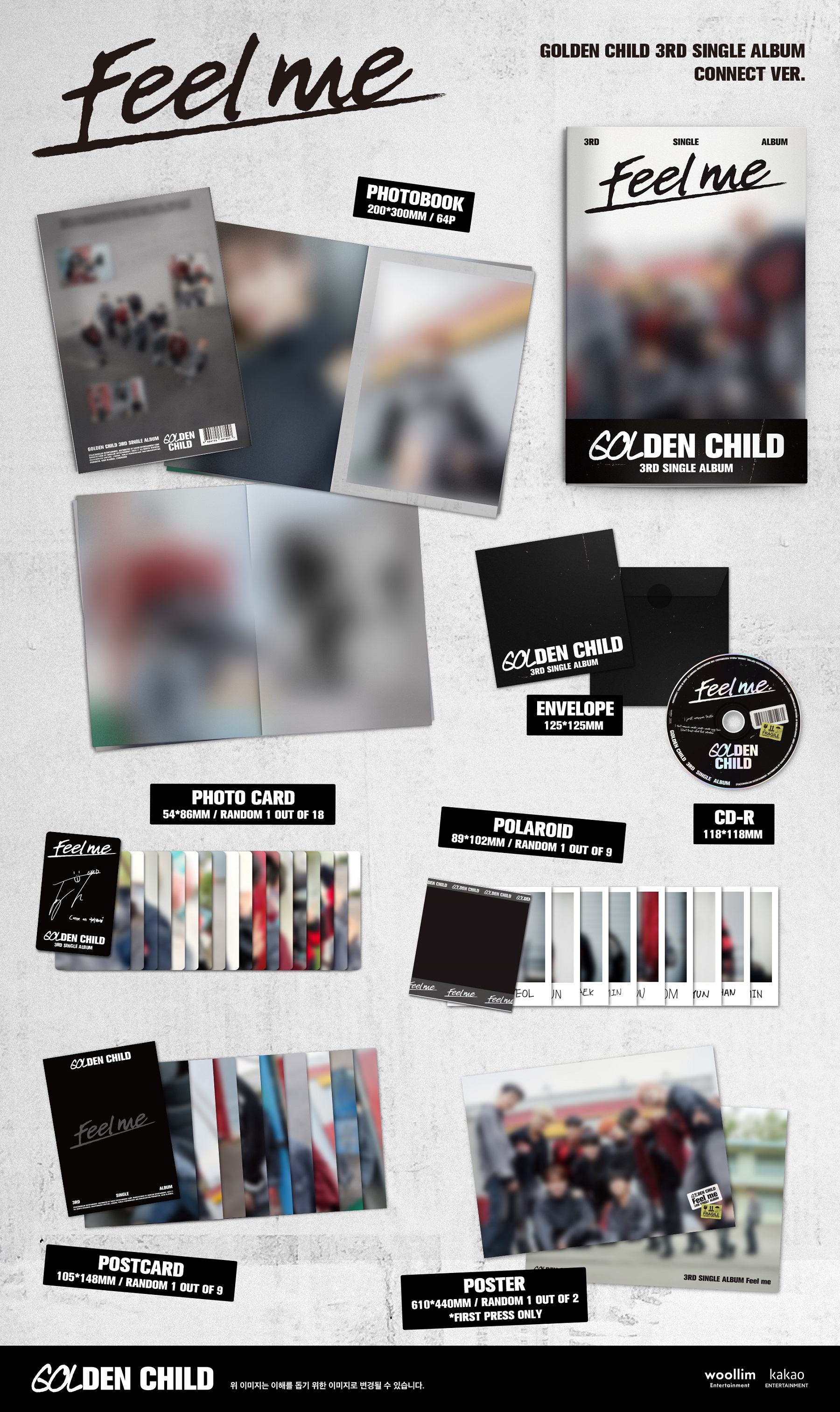 GOLDEN CHILD - 3rd Single Album [Feel me] (Random ver.)