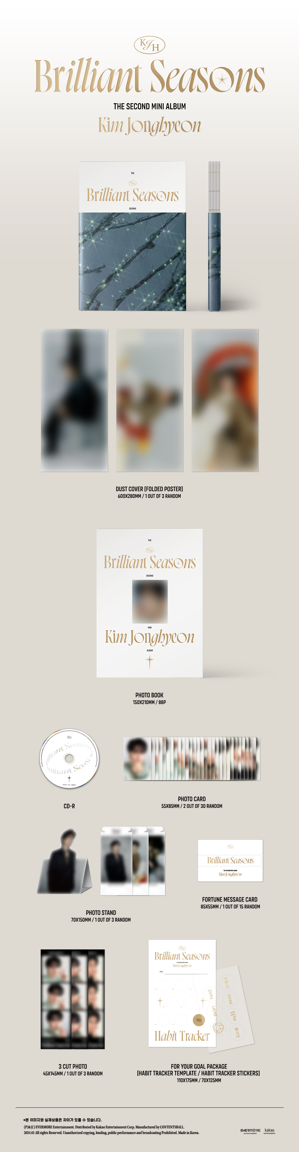 Kim Jong Hyeon - 2nd Mini Album [Brilliant Seasons]