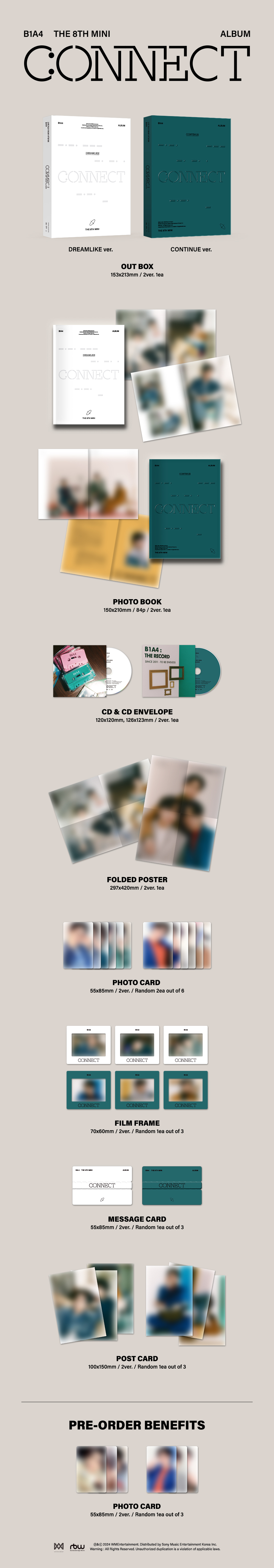 B1A4 - The 8th Mini Album [CONNECT] (Random Ver.)