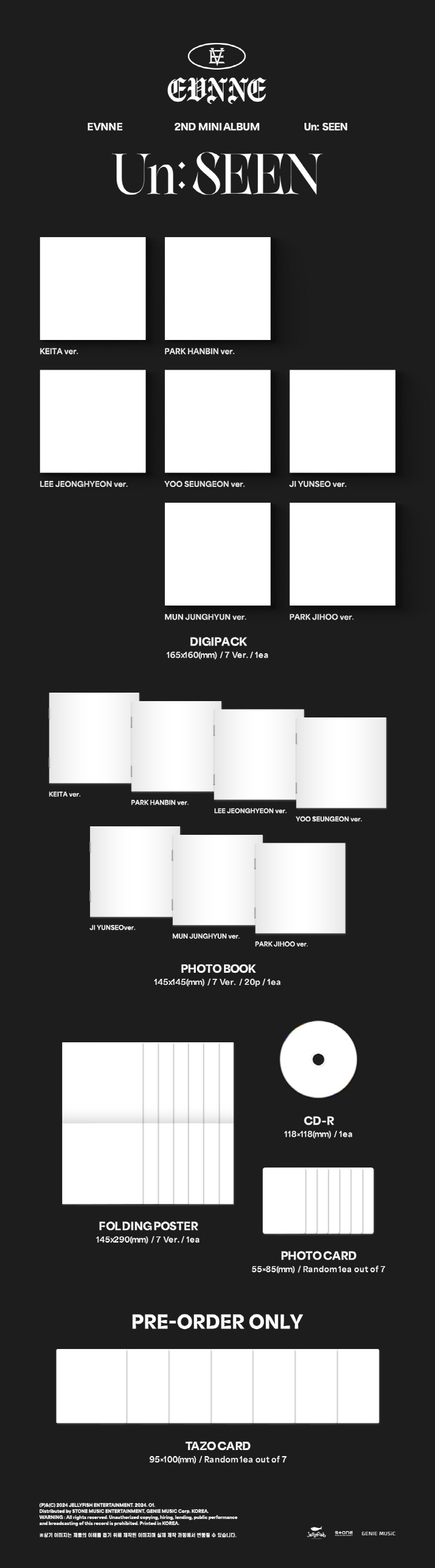 EVNNE - 2ND MINI ALBUM [Un: SEEN] (Digipack VER.) (Random Ver.)