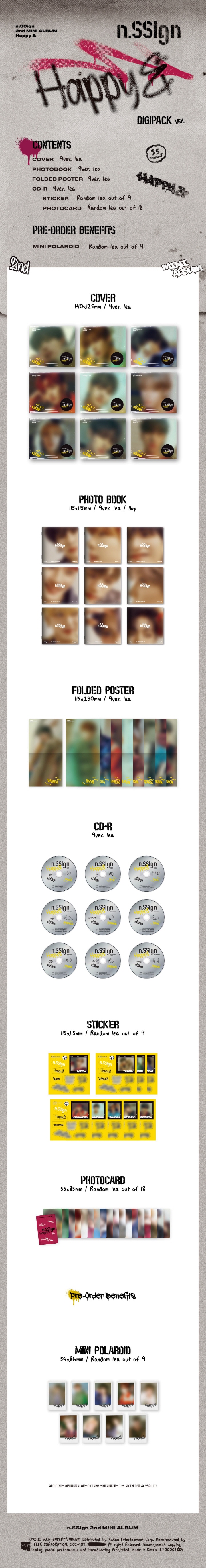 n.SSign - 2nd MINI ALBUM [Happy &] (Digipack ver.)(Random Ver.)