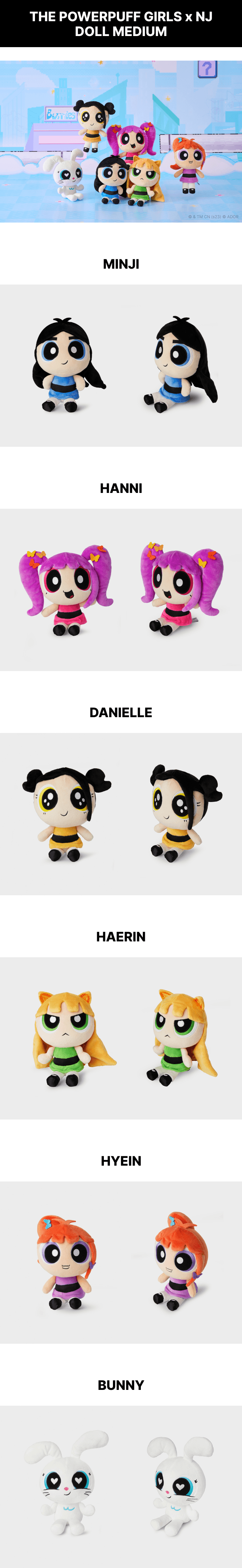 NewJeans - THE POWERPUFF GIRLS x NJ DOLL MEDIUM (BUNNY)