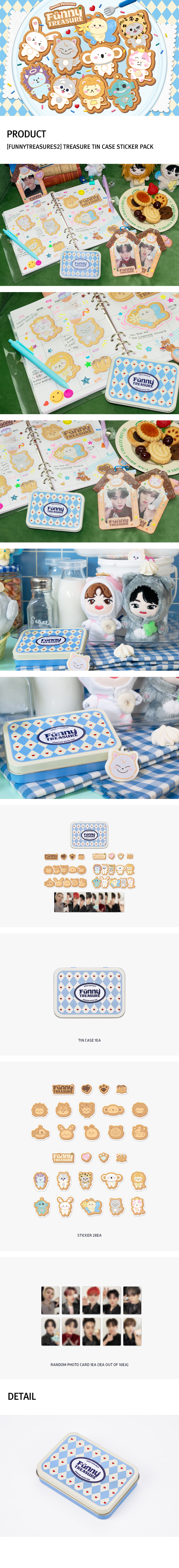 TREASURE - [FUNNYTREASURES2] TREASURE TIN CASE STICKER PACK