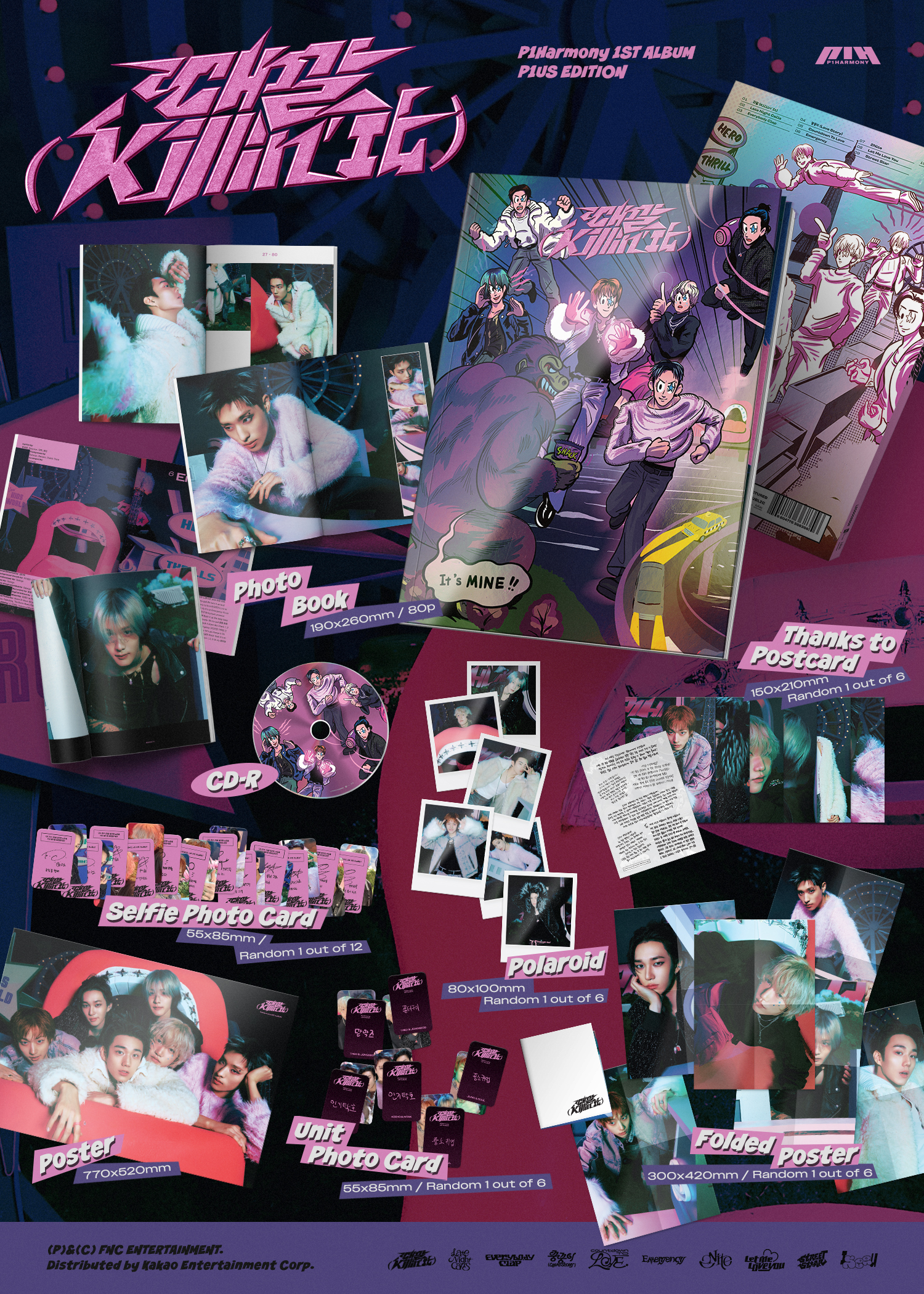P1Harmony - 1ST FULL ALBUM [Killin' It] (P1us Edition VER.)
