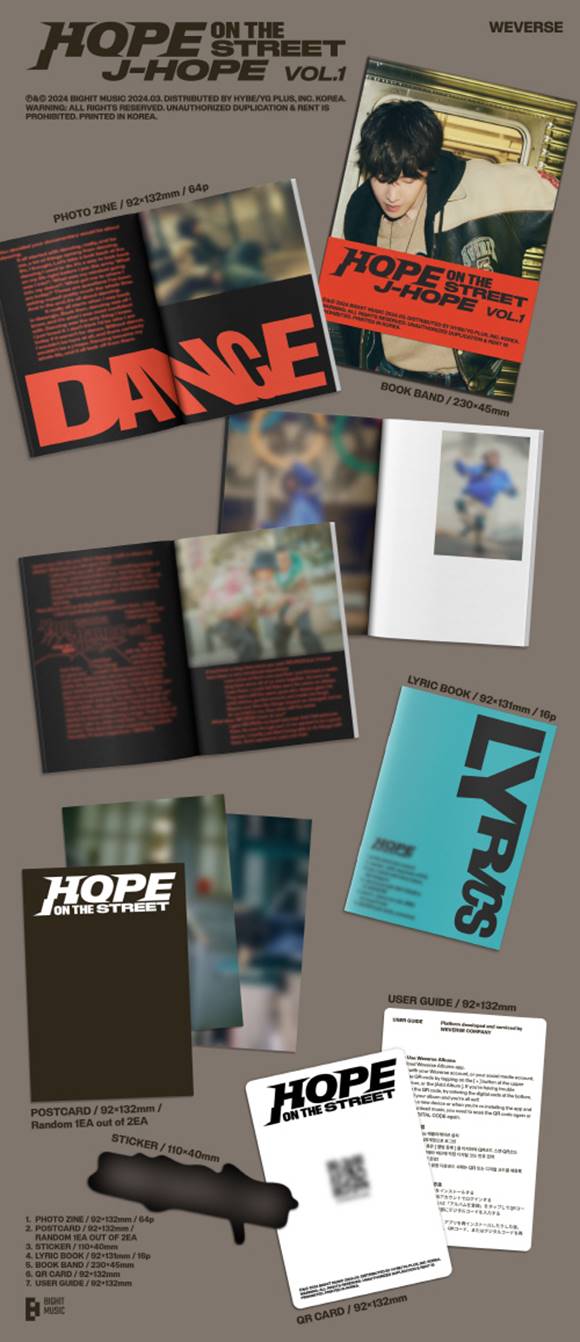 j-hope (BTS) - Special Album [HOPE ON THE STREET VOL.1] (Weverse Albums ver.)