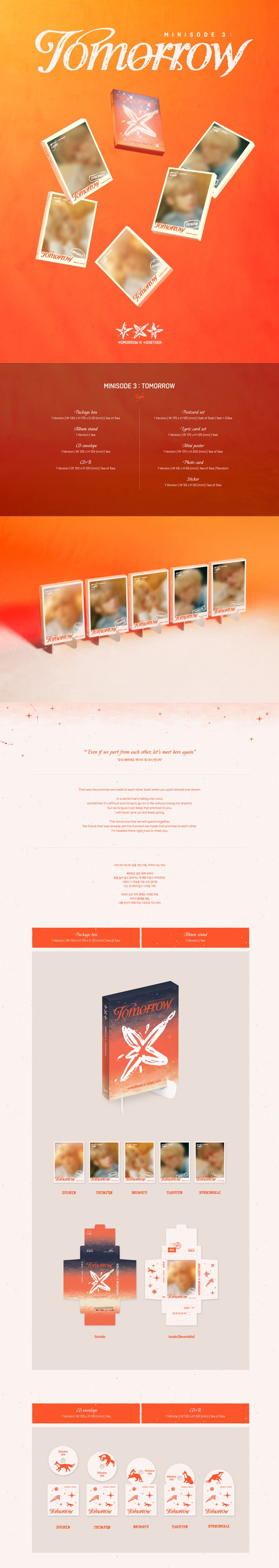 TOMORROW X TOGETHER (TXT) - 6th Mini Album [minisode 3: TOMORROW] (Light Ver.) (Random Ver.)