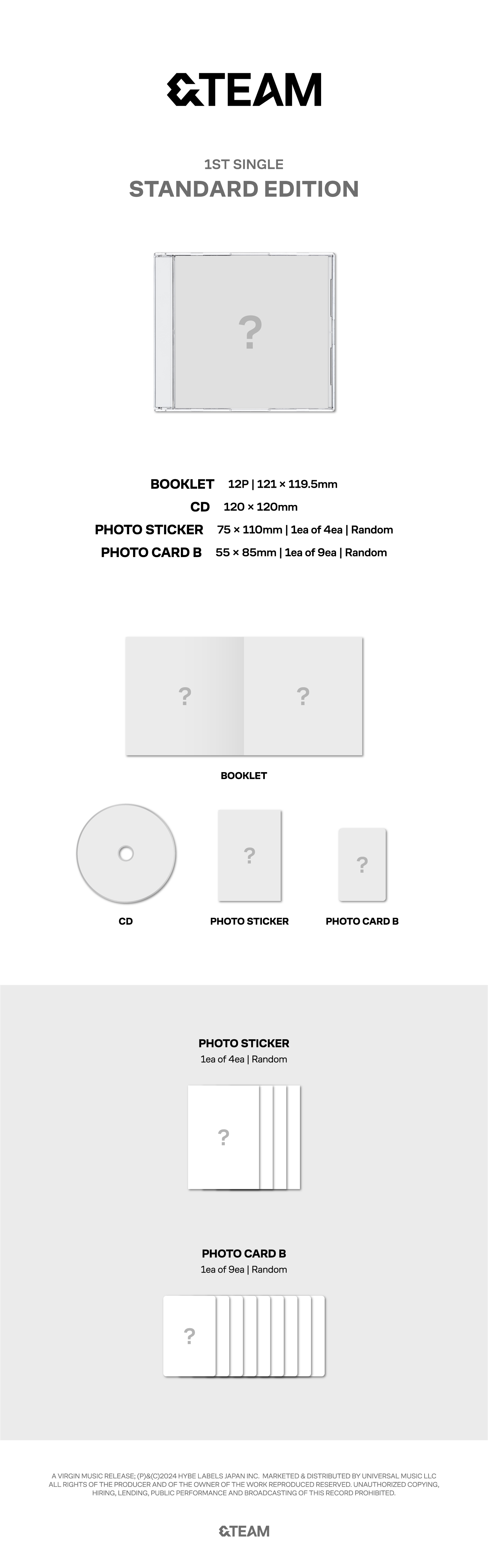 &TEAM - 1st SINGLE STANDARD EDITION
