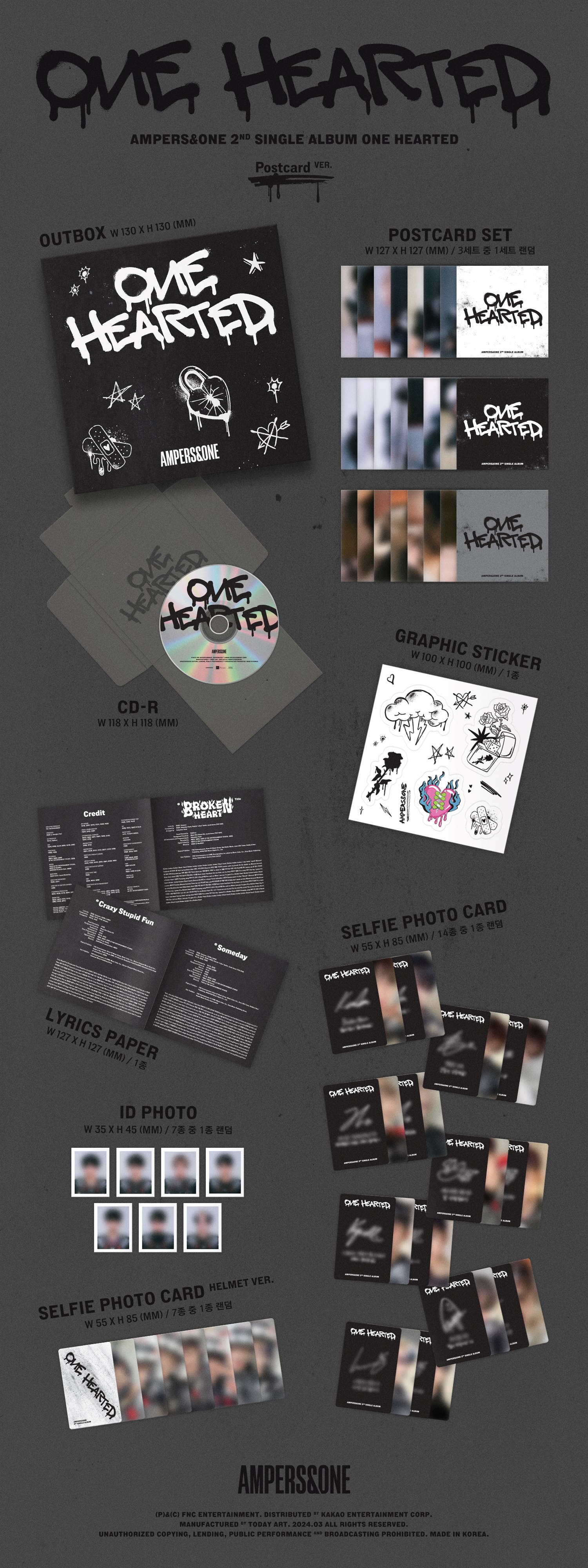 AMPERS&ONE - 2nd Single [ONE HEARTED] (Postcard ver.)