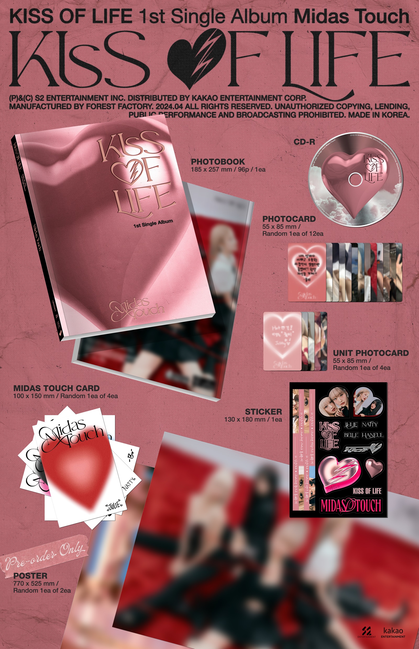 KISS OF LIFE - 1st Single Album [Midas Touch] (Photobook Ver.)